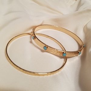 Brass Bangle Bracelet Set